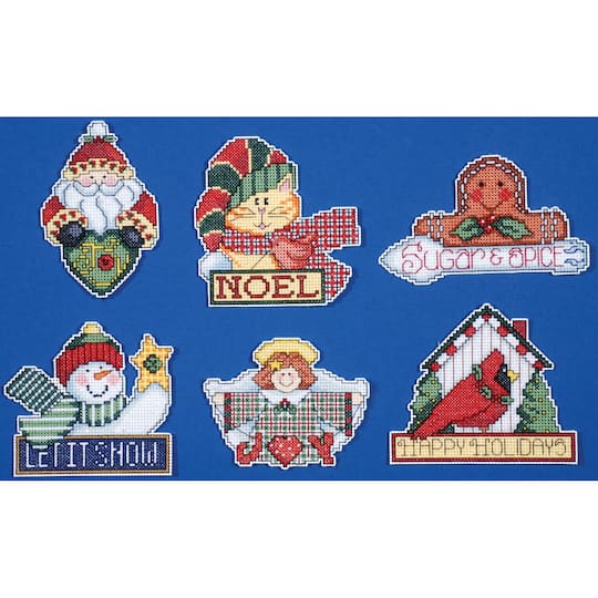 Design Works&#x2122; Signs Of Christmas Counted Cross Stitch Ornament Kit